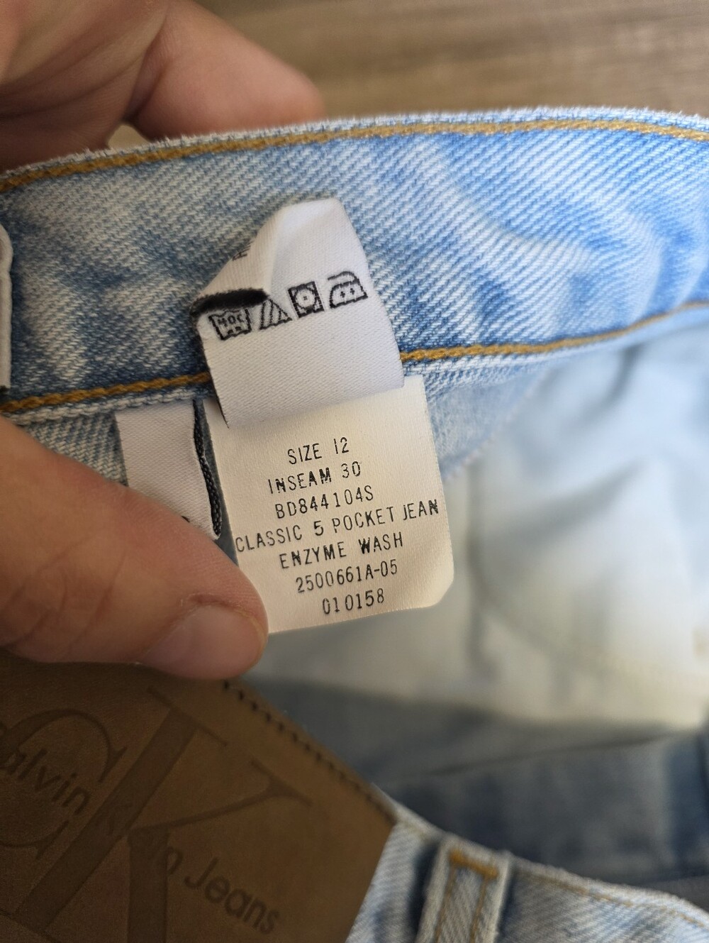 Vintage 90s Y2K Calvin Klein Classic Straight Light Wash Boyfriend Jeans Blue - Picture 16 of 16